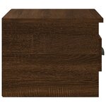 vidaXL Table de chevet murale chêne marron 41 5x36x28 cm