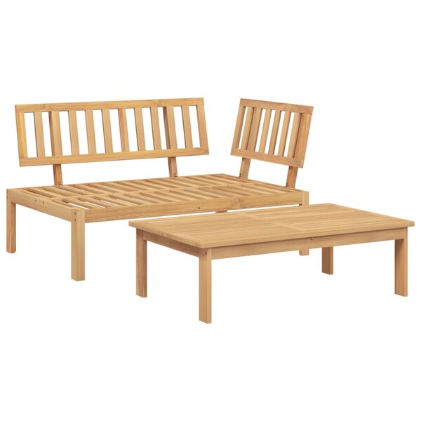 vidaXL Salon de jardin palette 2 Pièces bois massif d'acacia