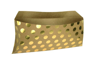 Boîte cadeaux en carton avec foil pois doré 35 cm 2 pièces