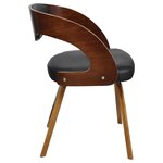 vidaXL Chaises à manger lot de 4 marron bois courbé et similicuir