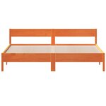 vidaXL Cadre de lit sans matelas cire marron 200x200cm bois pin massif