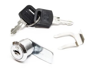 Serrure boîte aux lettres 2 clés 36x22 5x23 mm – Corps fileté 16 mm rotation 90° came meubles