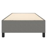 vidaXL Cadre de lit Gris foncé 90x190 cm Tissu