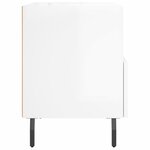 vidaXL Tables de chevet 2 Pièces blanc brillant 40x35x47 5 cm