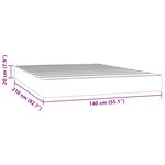 vidaXL Matelas de lit à ressorts ensachés 140x210x20 cm velours