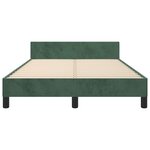 vidaXL Cadre de lit avec tête de lit Vert foncé 120x200 cm Velours