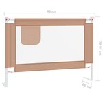 vidaXL Barrière de sécurité de lit enfant Taupe 90x25 cm Tissu
