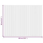 vidaXL Tapis rectangulaire naturel 80x100 cm bambou