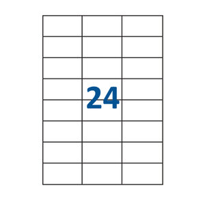 Lot de 20 Planches étiquettes autocollantes pour Timbres sur feuille A4 : 70 x 37 mm (24 étiquettes par feuille)