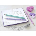 Kit d'écriture jumbo grip crayon  gomme  taille crayons sparkle pearl turquoise faber-castell