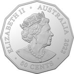 Pièce de monnaie 50 cents Australie Jubilé de Platine 2022