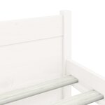 vidaXL Cadre de lit Blanc Bois massif 180x200 cm Super King