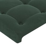 vidaXL Tête de lit à LED Vert foncé 163x16x78/88 cm Velours