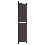 vidaXL Cloison de séparation 5 panneaux Marron 250x200 cm Tissu