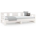 vidaXL Lit coulissant Blanc Bois de pin solide 2x(90x200) cm