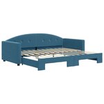 vidaXL Lit de jour avec gigogne sans matelas bleu 90x200 cm