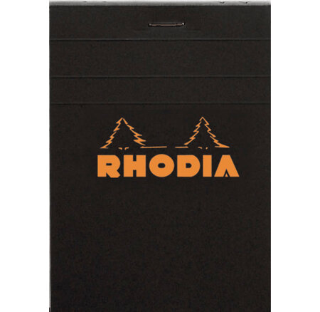 Bloc BLACK N°12 8,5x12cm 80F agrafées 80g Q.5x5 RHODIA