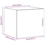 vidaXL Armoire murale blanc 45x42 5x40 cm bois d'ingénierie