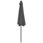 vidaXL Parasol de balcon et mât en aluminium Anthracite 300x155cm Demi