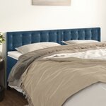 vidaXL Têtes de lit 2 Pièces Bleu foncé 90x5x78/88 cm Velours