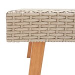 vidaXL Salon de jardin 4 Pièces avec coussins Résine tressée Beige