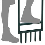 vidaXL Aérateur de pelouse 5 dents creuses vert acier enduit de poudre