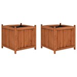 vidaXL Jardinières surélevées 2 Pièces 50x50x50 cm Bois de sapin