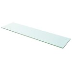 vidaXL Panneaux d'étagère 2 Pièces Verre Transparent 100 x 25 cm