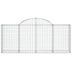 vidaXL Paniers à gabions arqués 9 Pièces 200x30x80/100 cm Fer galvanisé
