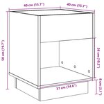 vidaXL Table de chevet avec LED infini chêne sonoma 40x40x50 cm