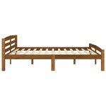 vidaXL Cadre de lit Marron miel Bois de pin massif 180x200 cm