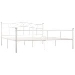 vidaXL Cadre de lit Blanc Métal 180 x 200 cm