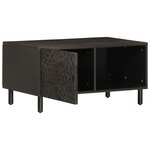 vidaXL Table basse noir 80x50x40 cm bois massif de manguier