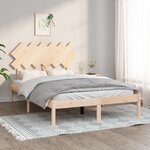 vidaXL Cadre de lit 135x190 cm Double Bois massif