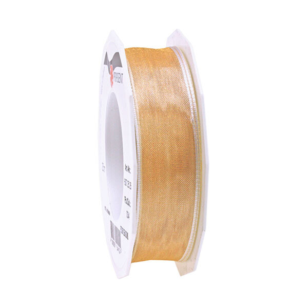Organza four seasons 25-m-rouleau 25 mm ecru laitonné