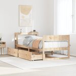 vidaXL Cadre de lit sans matelas 90x190 cm bois de pin massif