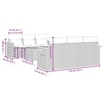 vidaXL Salon de jardin avec coussins 7 Pièces beige résine tressée