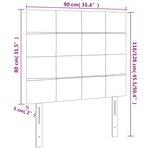 vidaXL Têtes de lit 2 Pièces Noir 90x5x78/88 cm Tissu
