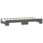 vidaXL Lit de jour avec lit gigogne gris foncé 100x200 cm tissu