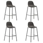 vidaXL Ensemble de bar 5 Pièces Tissu Gris foncé