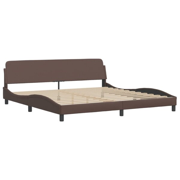 vidaXL Cadre de lit sans matelas marron 200x200 cm similicuir