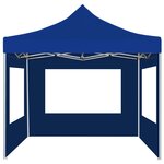 vidaXL Tente de réception pliable avec parois Aluminium 3 x 3 m Bleu