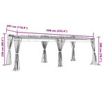 vidaXL Tonnelle avec parois en filet anthracite 6x3 m acier