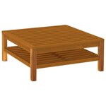 Salon de jardin meuble d'extérieur ensemble de mobilier 6 pièces avec coussin crème bois d'acacia solide 02_0016625