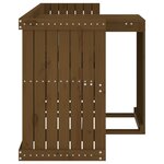 vidaXL Set de balcon 2 places marron miel bois de pin massif