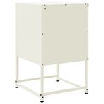 vidaXL Table de chevet blanc 36x39x60 5 cm acier