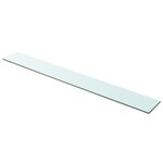 vidaXL Panneaux d'étagère 2 Pièces Verre Transparent 100 x 12 cm