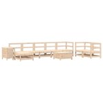 vidaXL Salon de jardin 10 Pièces bois de pin massif
