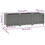 vidaXL Lit surélevé 120x40x38 cm Polypropylène