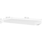 vidaXL Étagères murales 4 Pièces Blanc 60 cm